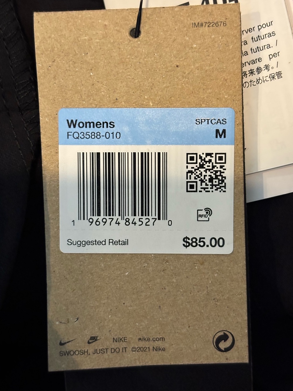 NWT Nike Sportswear Everything Wovens Mid Rise Open Hem Pants Black M FQ3588 - Picture 11 of 11